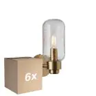 Confezione Multipack 6x Nordlux Tutan Luce Da Parete Vetro Ottone | Adatto per E14